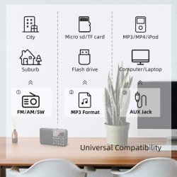 PRUNUS J-429SW b�rbar radio lille FM/AM(MW)/SW