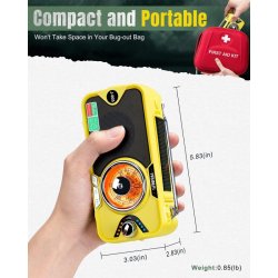 PRUNUS J-905 Gul solarradio m/Bluetooth/MP3/FM/AM/SW